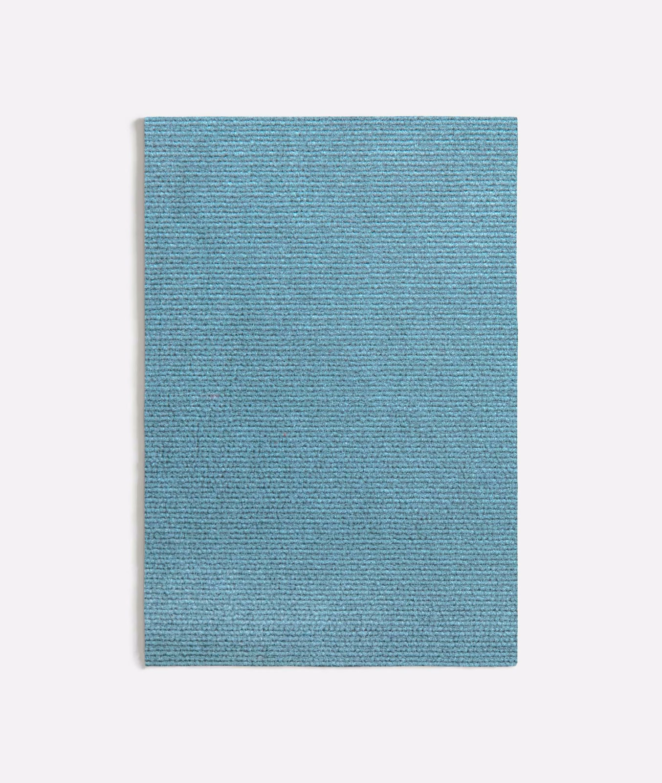 Muted light blue textile swatch with closely spaced horizontal ribbing and subtle tonal variation