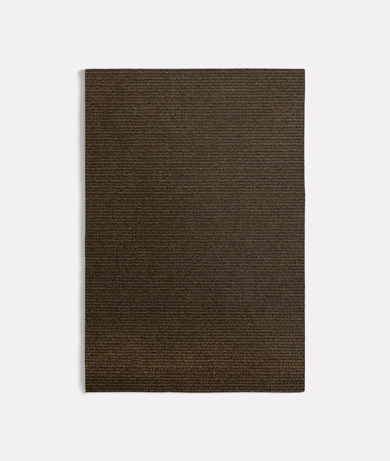 Deep taupe-brown swatch with fine, tightly spaced horizontal ribbed texture