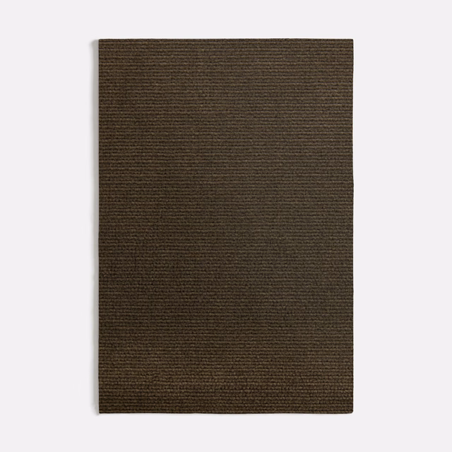 Deep taupe-brown swatch with fine, tightly spaced horizontal ribbed texture