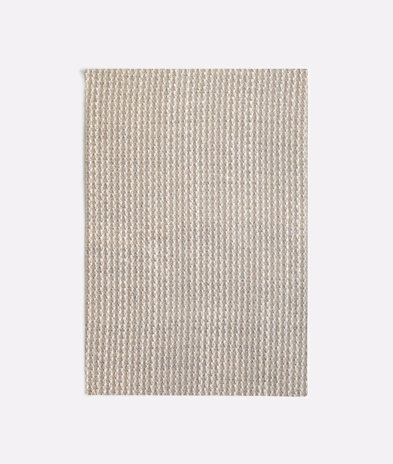 Pale oatmeal-beige Palmilla Linen swatch with fine vertical woven texture