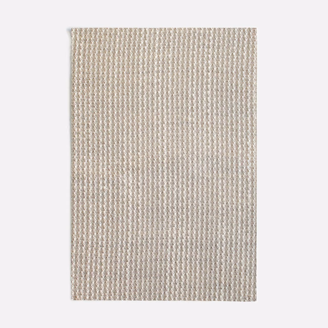 Pale oatmeal-beige Palmilla Linen swatch with fine vertical woven texture