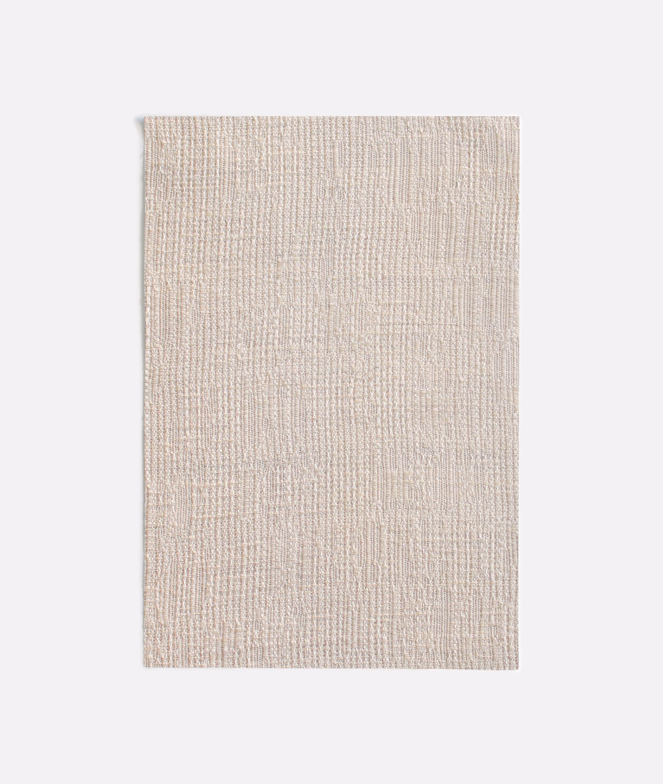 Pale greige Pampelonne Linen swatch showing a fine vertical slub weave