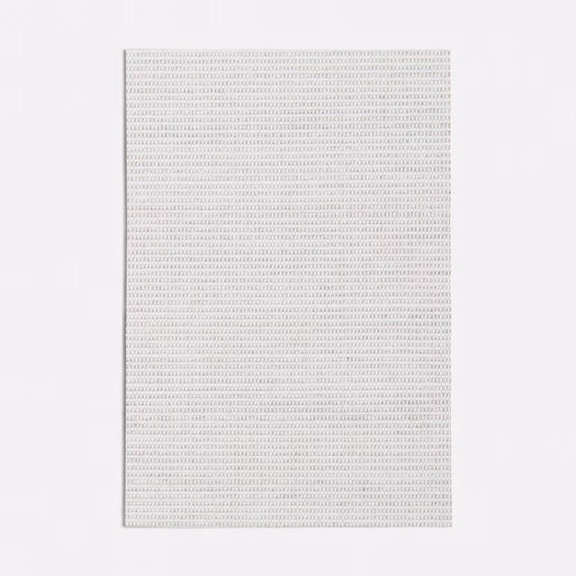 Pale cool-grey Panama weave with a fine, tightly repeated textured grid