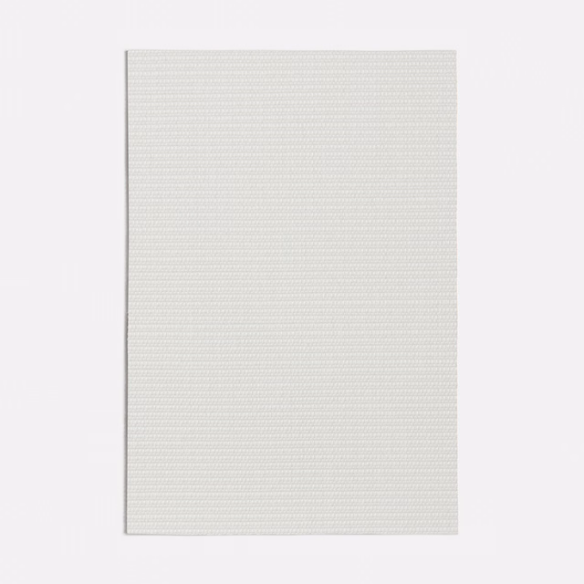 Close-up of pale grey-white fabric with a fine, even basket weave