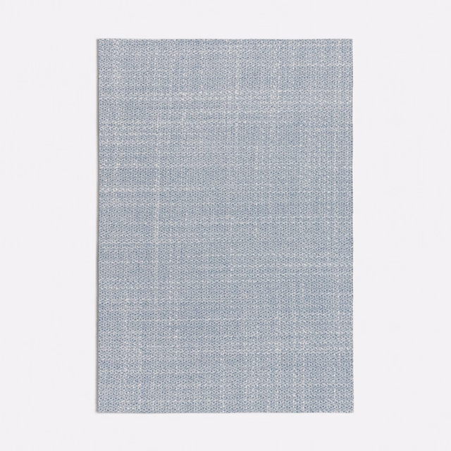 Pale icy-blue woven fabric swatch with subtle fine grid texture
