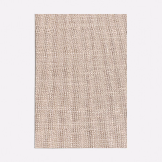 Warm oatmeal-beige woven swatch with subtle vertical and horizontal texture