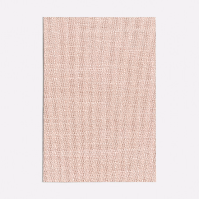 Pale blush-pink woven fabric swatch with a fine textured grid surface