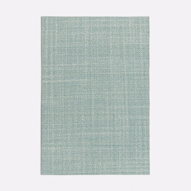 Pale seafoam green textile with fine blue-grey woven texture