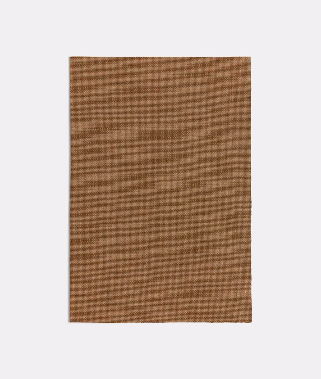 Warm russet-brown plain-weave textile swatch with a fine, softly textured surface