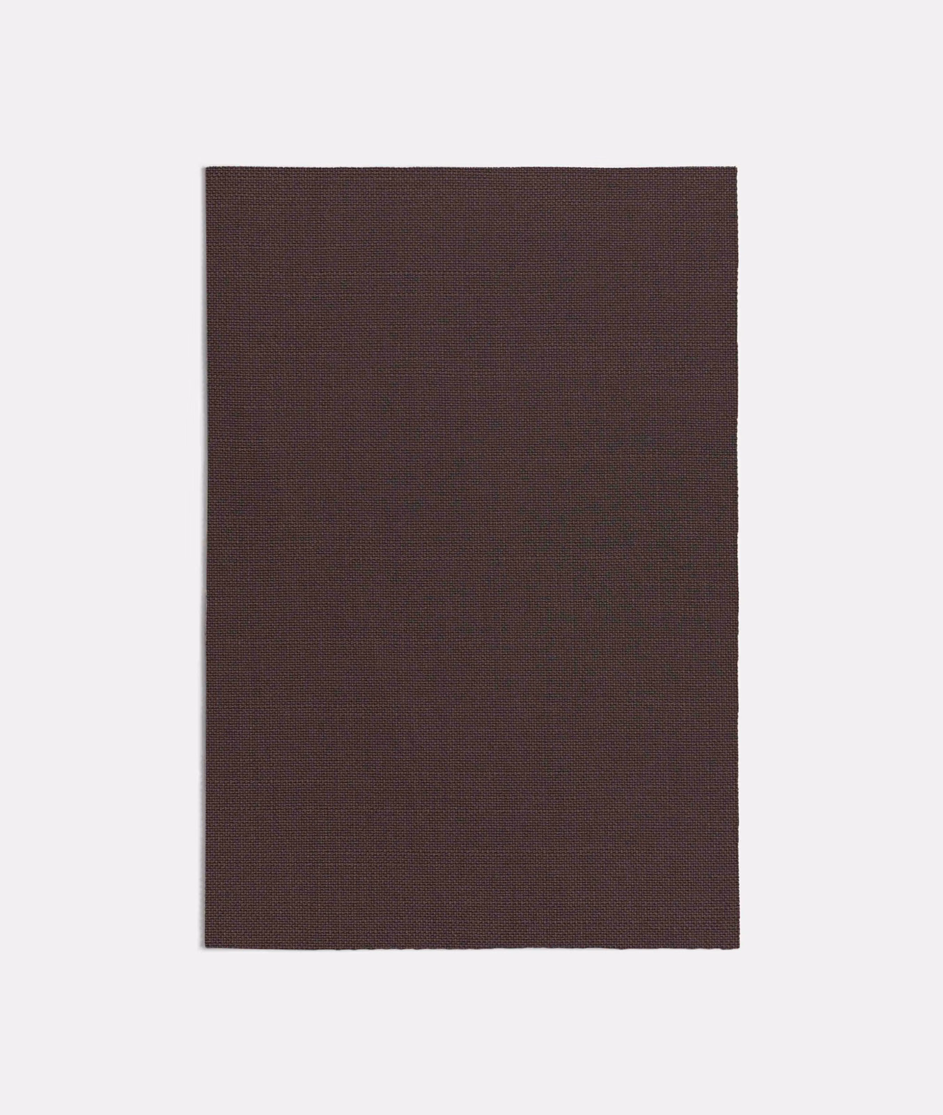 Dark chocolate-brown plain weave showing a subtle fine crosshatched texture