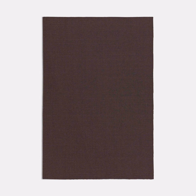 Dark chocolate-brown plain weave showing a subtle fine crosshatched texture