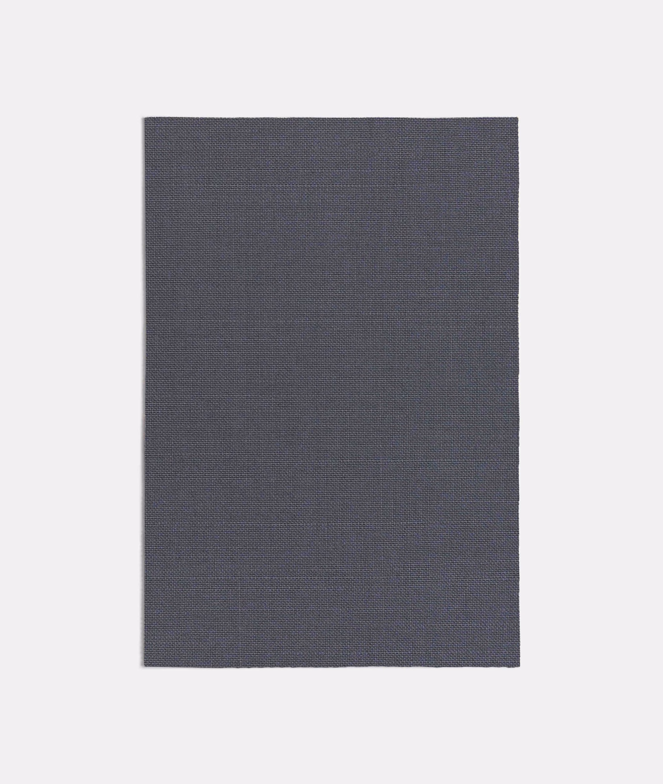 Deep charcoal-grey fabric swatch showing a fine, even cross-weave texture