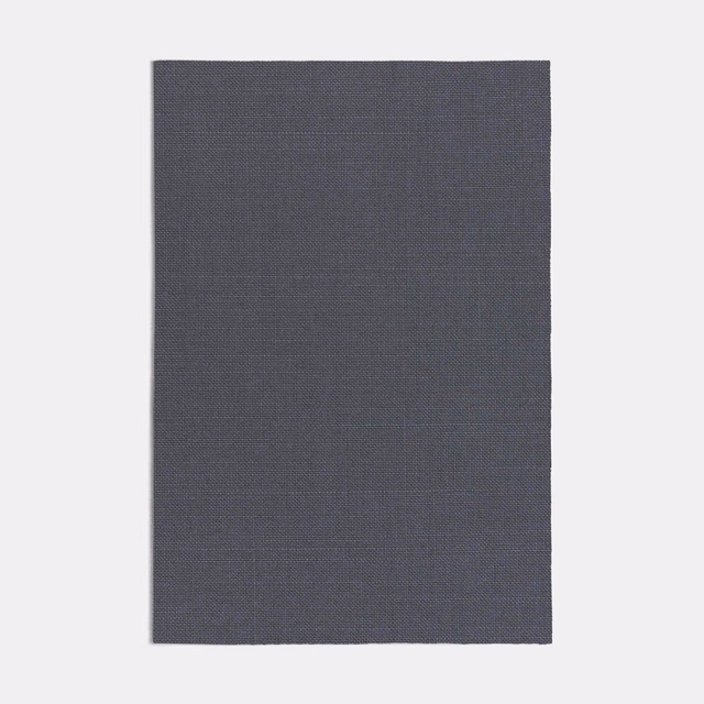 Deep charcoal-grey fabric swatch showing a fine, even cross-weave texture