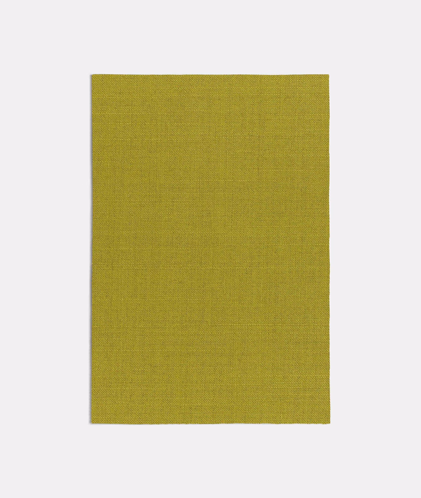 Yellow-olive green plain weave with a fine, even surface texture
