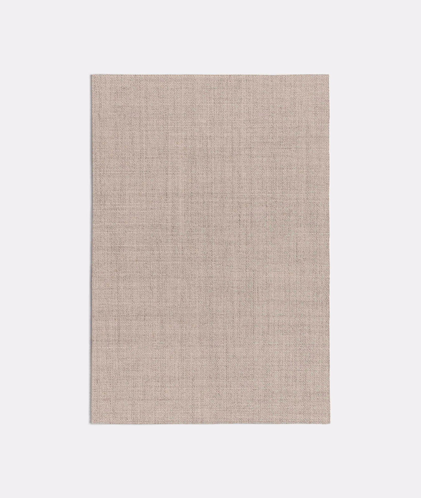 Soft blush taupe plain weave with fine vertical striations on a rectangular swatch