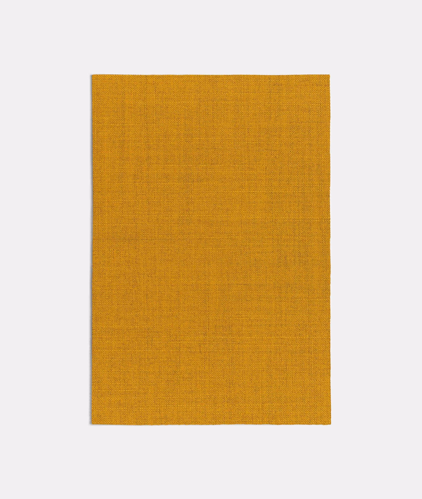 Warm ochre mustard fabric with a fine, subtly crosshatched woven surface