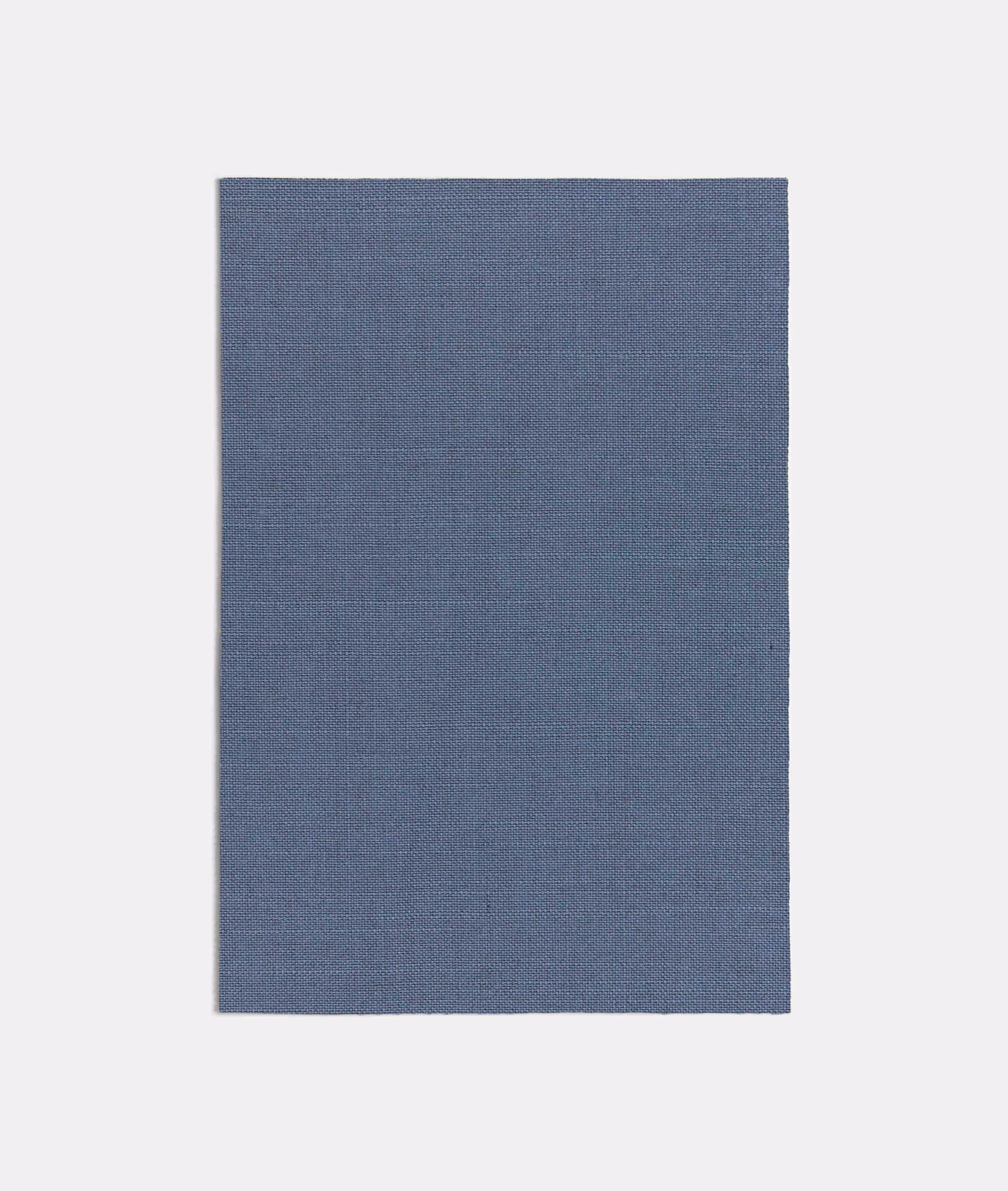 Muted slate blue-grey plain weave fabric swatch with a fine, even texture
