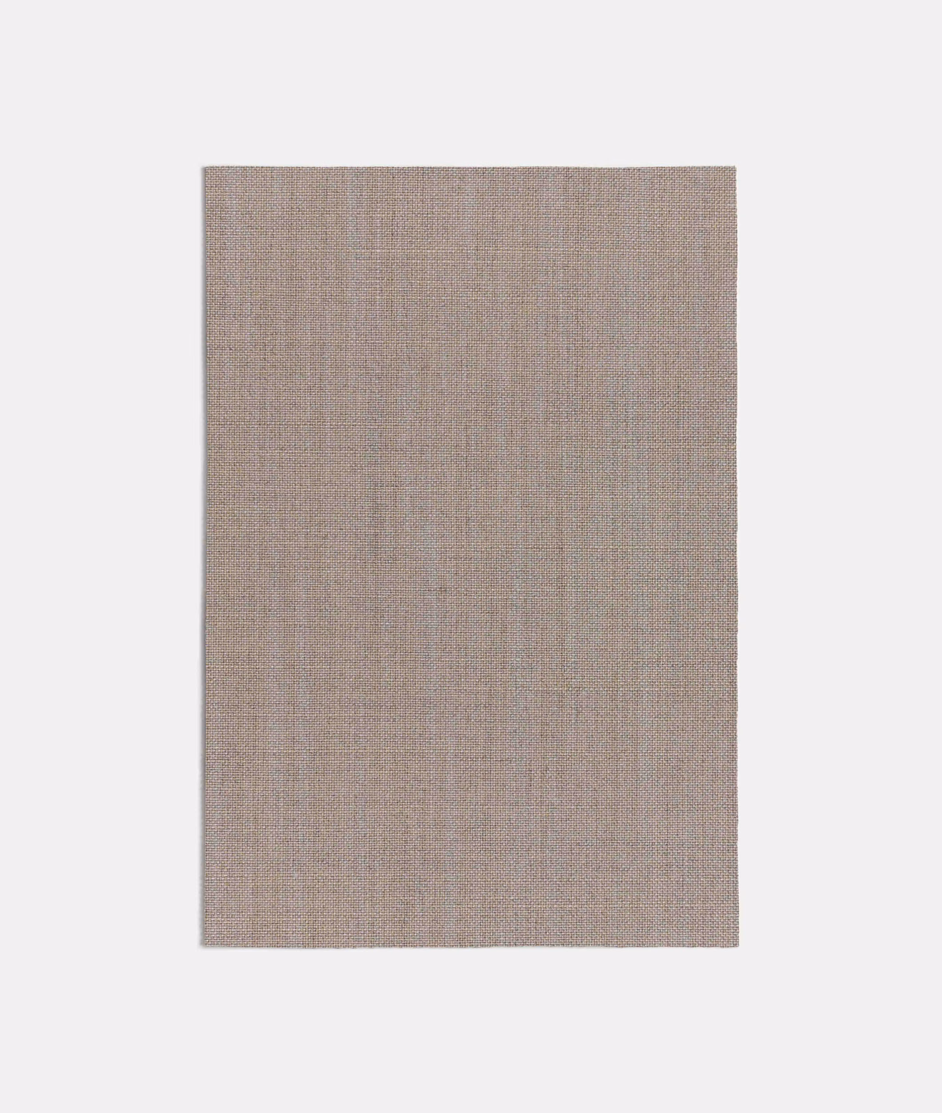 Warm taupe woven fabric swatch with fine vertical striations and subtle texture