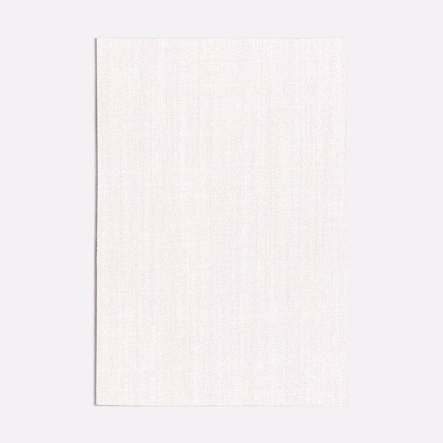 Procopio White swatch showing a fine ivory weave with subtle vertical texture
