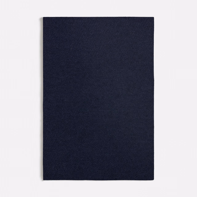 Deep navy textile swatch with a subtle, tightly woven horizontal grain