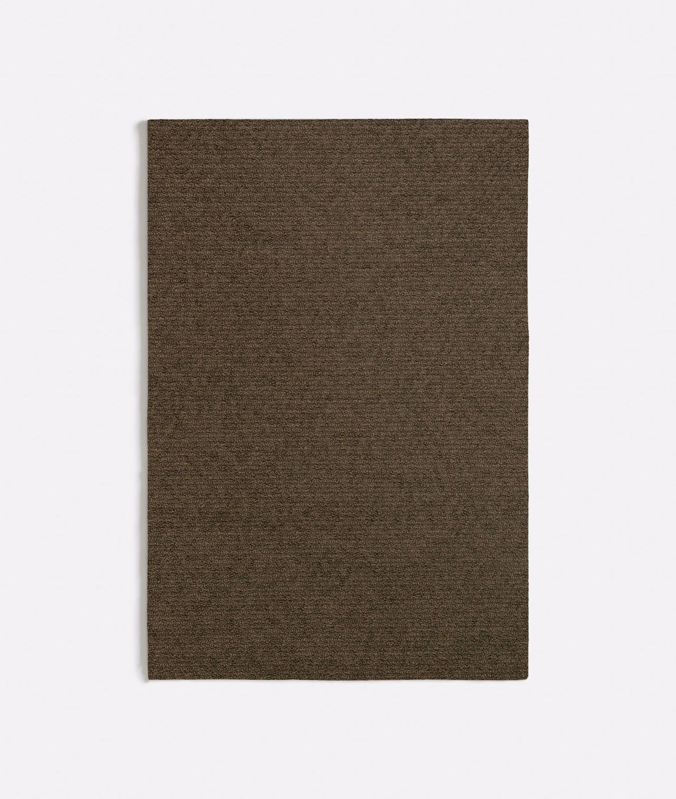 Deep warm taupe fabric swatch with a fine, dense plain weave and brown undertones