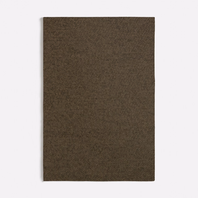 Deep warm taupe fabric swatch with a fine, dense plain weave and brown undertones