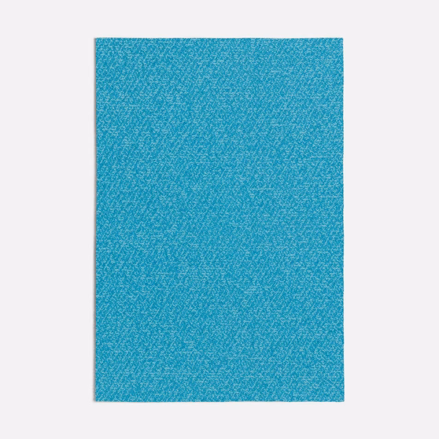 Cool turquoise woven swatch with a densely flecked, lightly directional texture