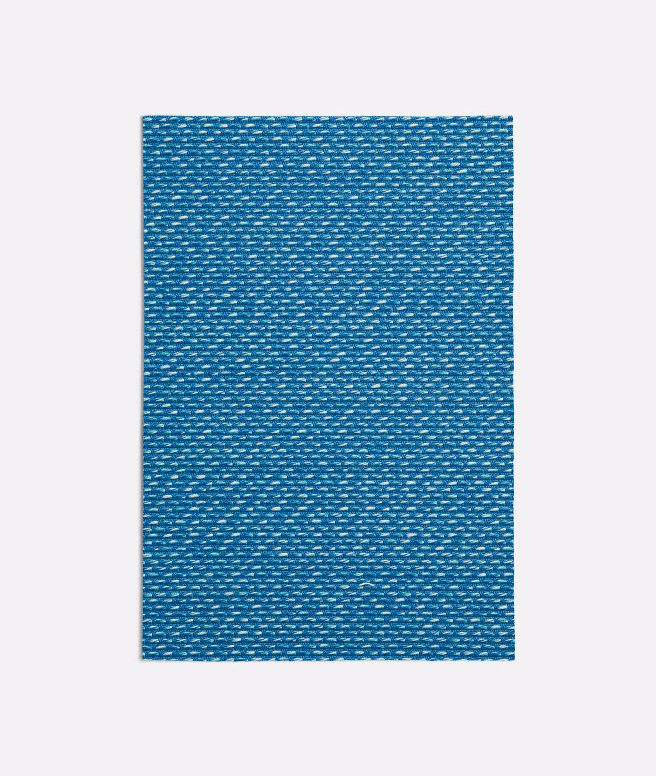 Dark turquoise woven textile with fine pale aqua flecks and compact texture