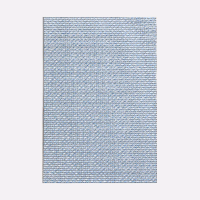 Pale blue Rabat swatch with a fine, tightly spaced horizontal woven texture