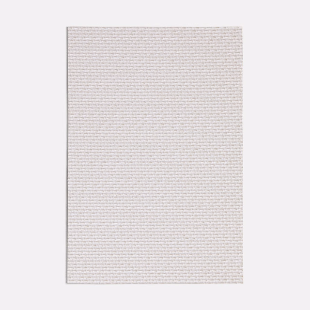 Pale sand-beige textile swatch with fine horizontal ridges and a soft pink-grey cast