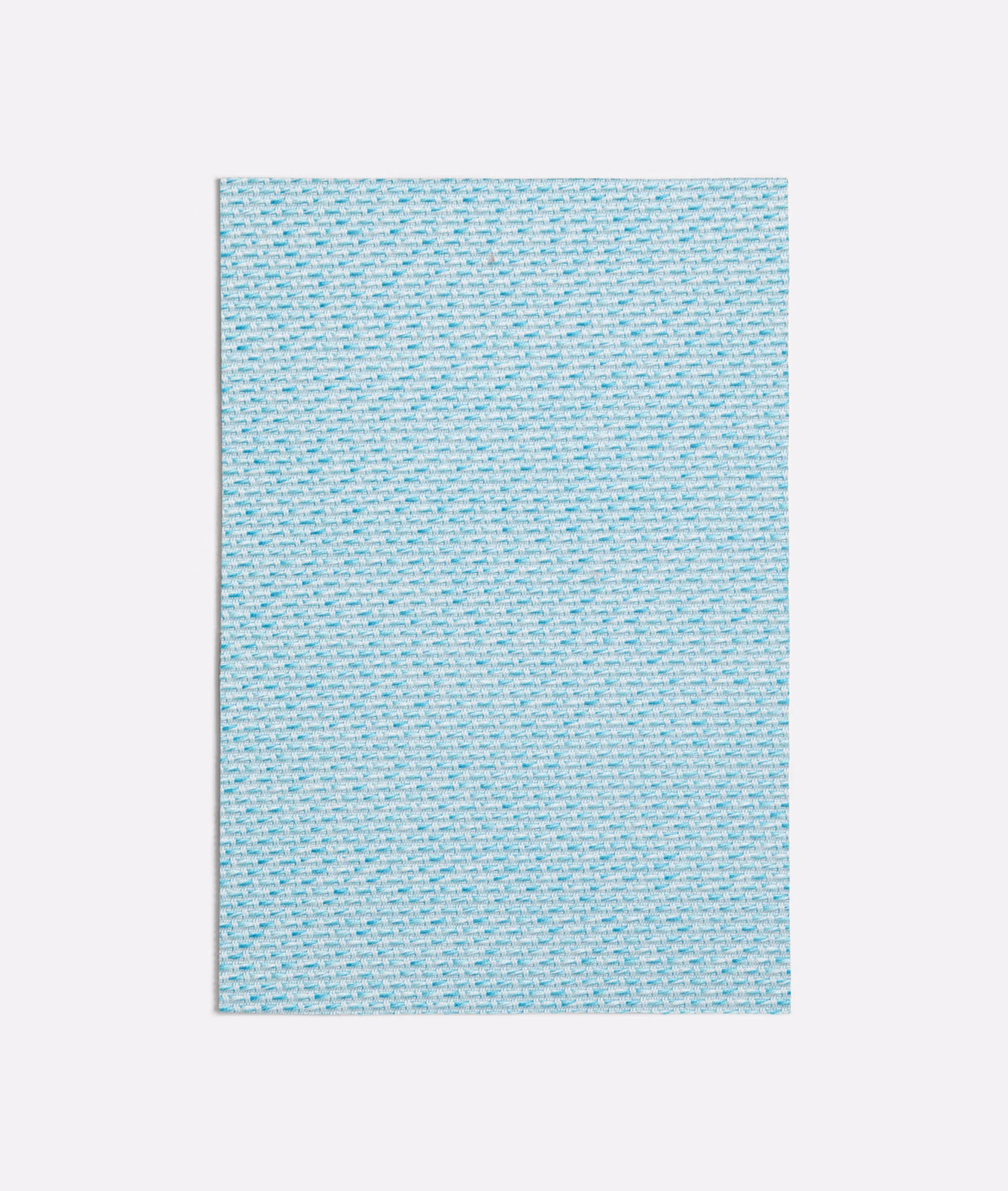 Pale turquoise woven swatch with fine horizontal flecks and subtle blue accents