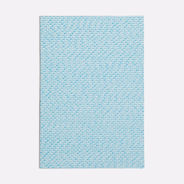 Pale turquoise woven swatch with fine horizontal flecks and subtle blue accents