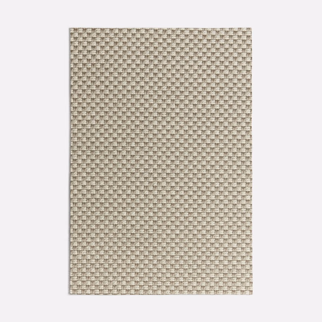 Warm taupe Ricordi swatch showing a tightly woven small-scale textured grid
