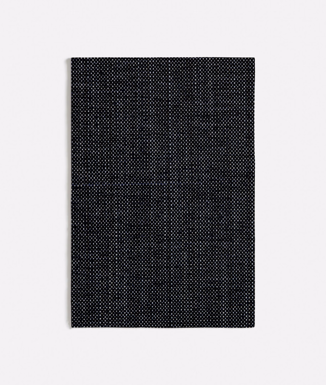 Deep navy chenille swatch with a fine, tightly dotted woven texture