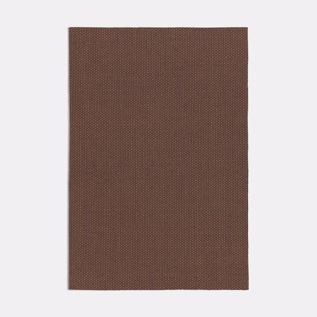 Dense chocolate-brown weave with tiny lighter flecks and a finely textured surface