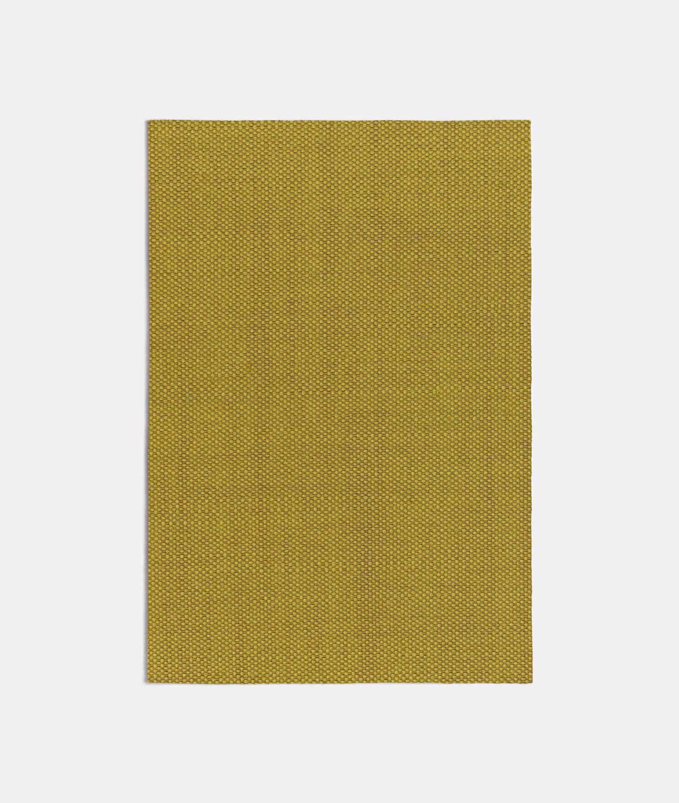 Olive-green woven swatch with a fine mustard micro-check and softly textured surface