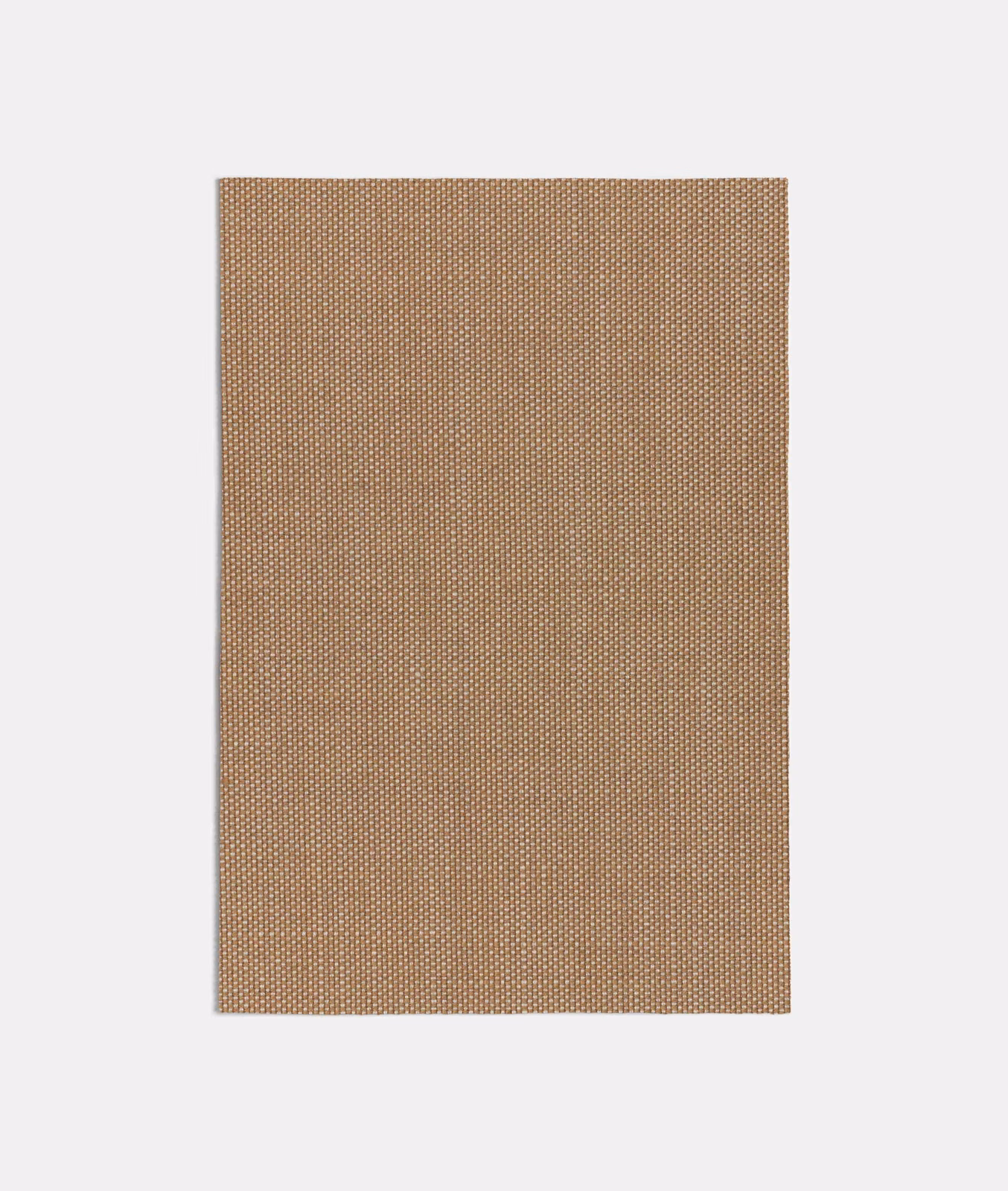 Warm light-brown fabric with a tiny, tightly repeated pale-and-dark woven grid