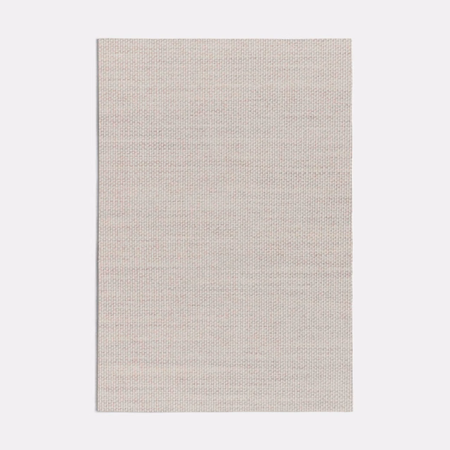Pale greige Rodrigo Linen swatch showing a fine, closely spaced horizontal weave