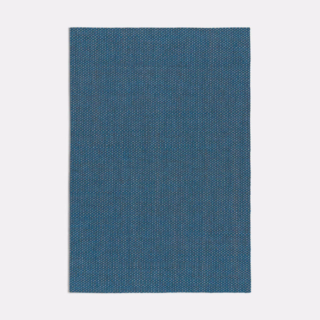 Deep blue-teal Rodrigo fabric with a tightly packed, fine flecked weave