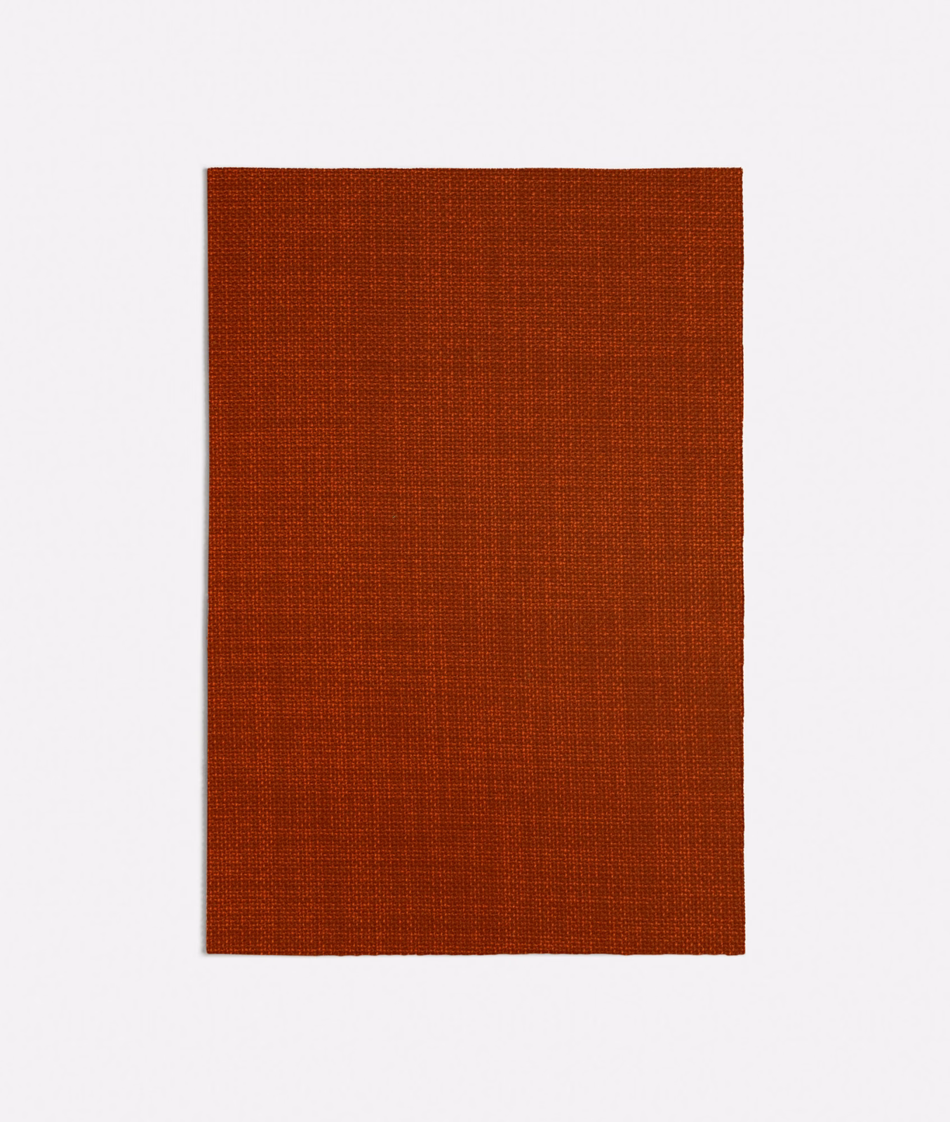 Deep rust-orange swatch showing a fine, even woven textile grain