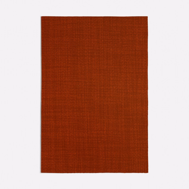 Deep rust-orange swatch showing a fine, even woven textile grain