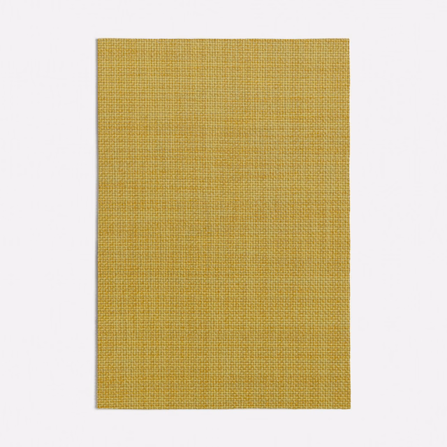 Warm ochre yellow fabric with a fine, tightly woven crosshatch texture