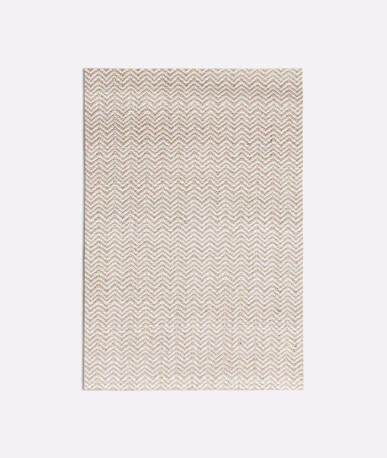 Pale oatmeal-beige woven swatch with a fine, repeating chevron texture