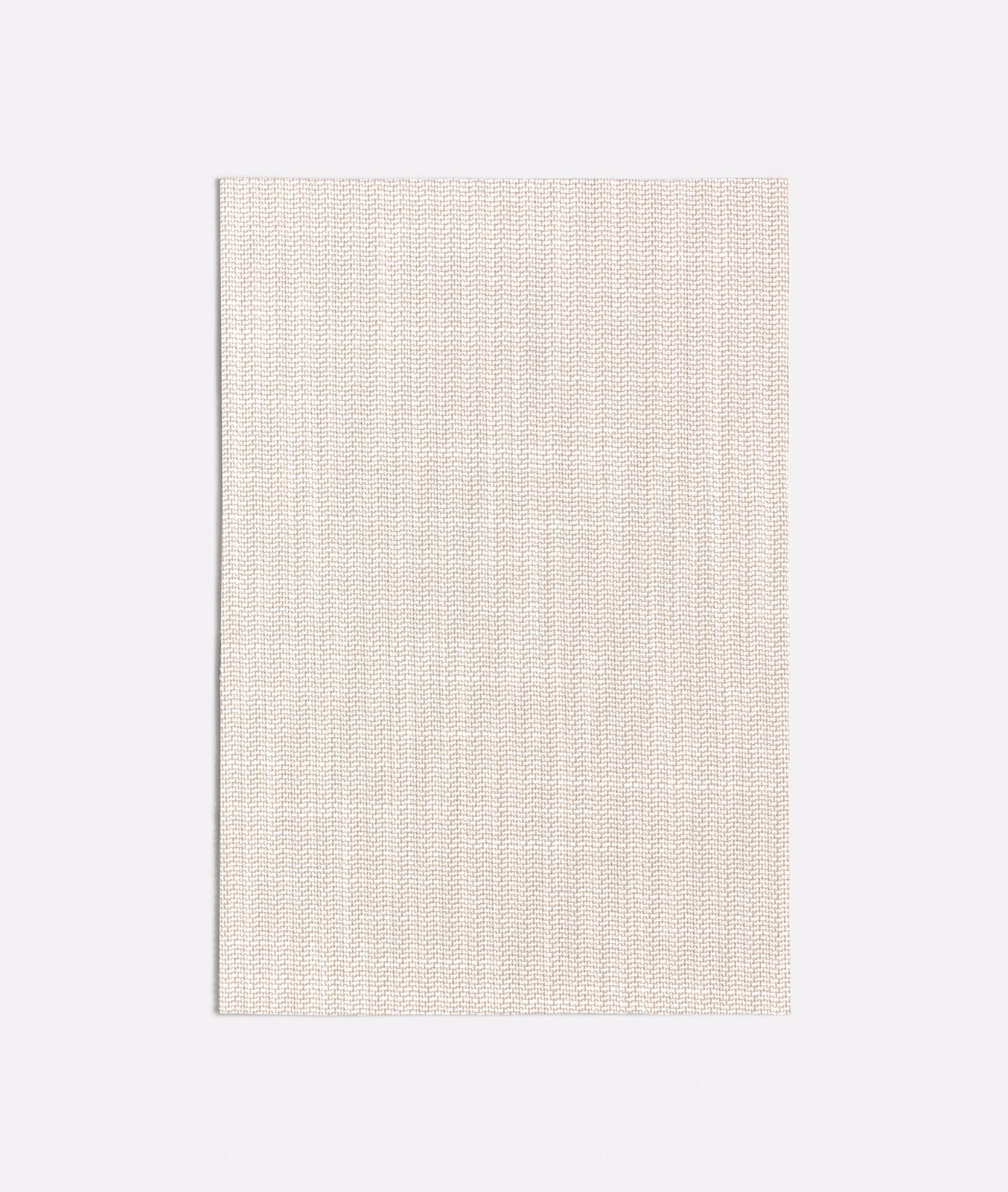 Pale sand textile swatch with fine vertical ribs and a matte woven texture