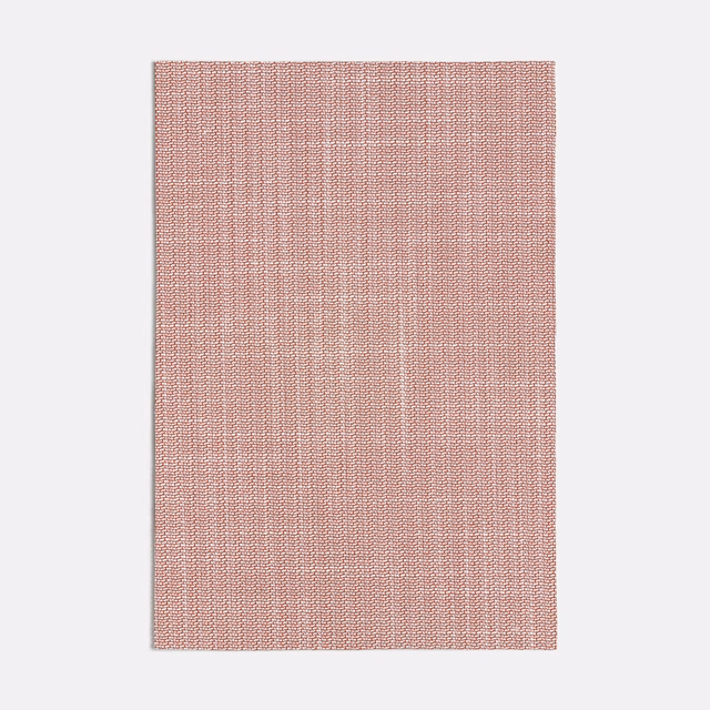 Close woven swatch in dusty terracotta pink with fine vertical texture