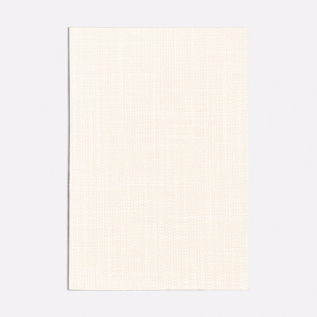Ivory white Stuoia fabric swatch with fine vertical woven texture