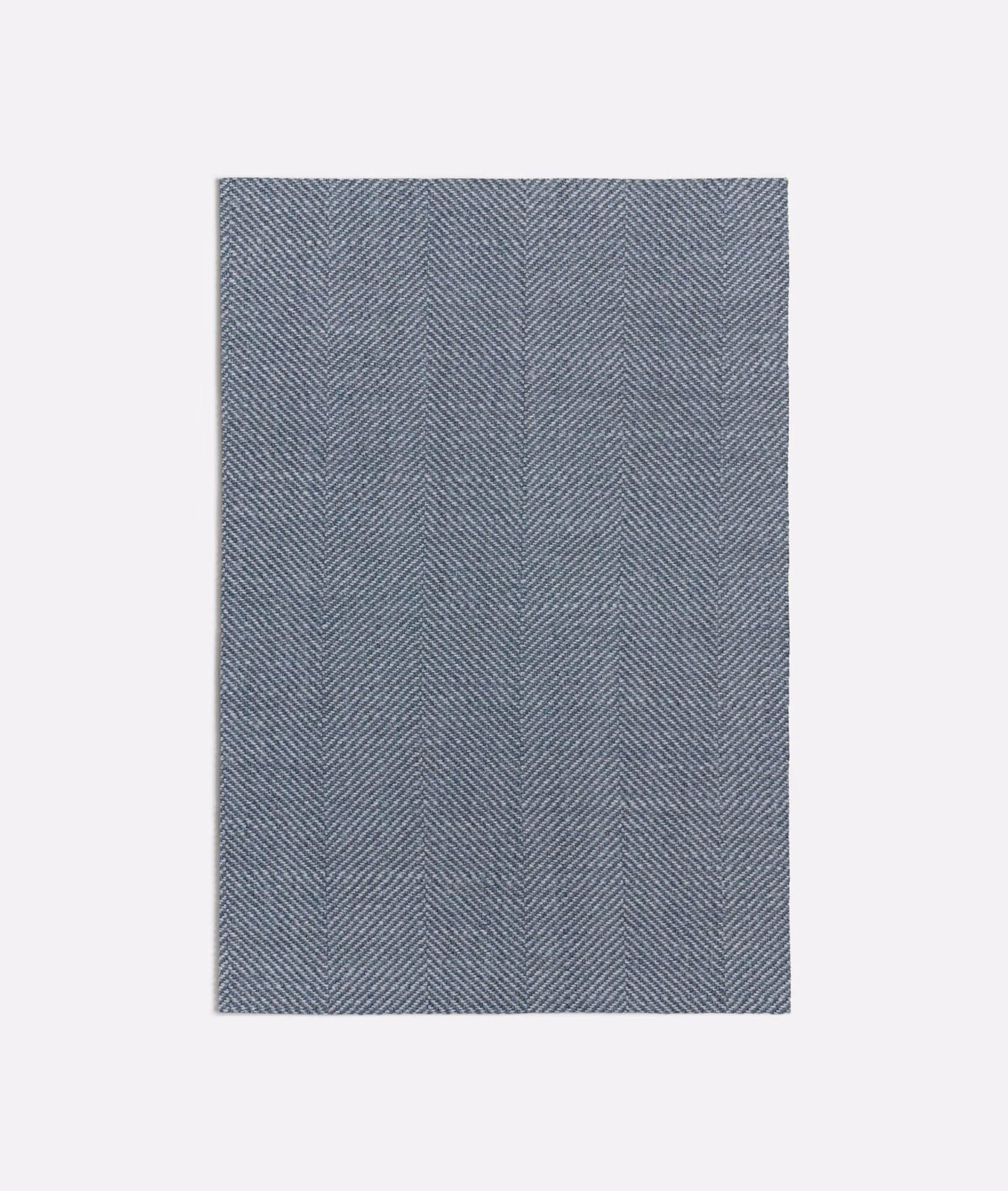 Cool dark seafoam swatch with fine vertical herringbone lines and grey depth