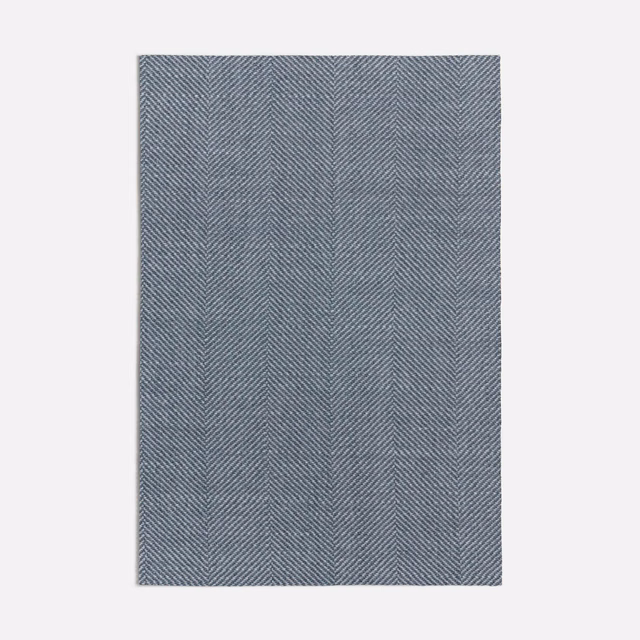 Cool dark seafoam swatch with fine vertical herringbone lines and grey depth