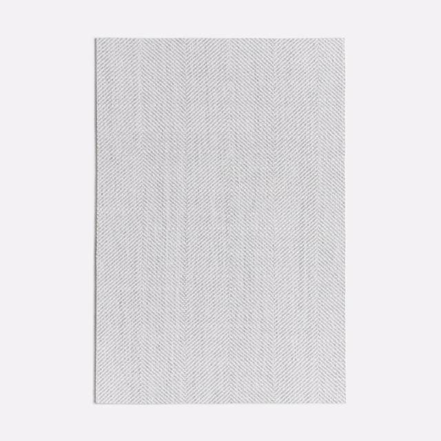 Pale taupe-grey textile with fine vertical herringbone columns and softly flecked weave