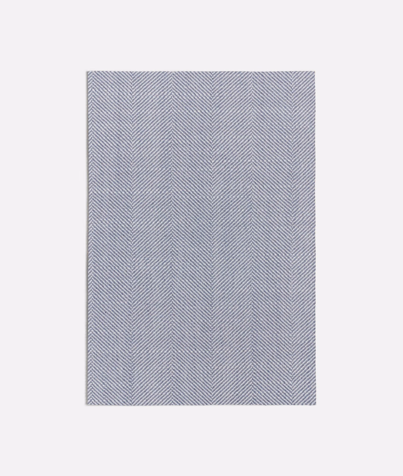 Pale blue-grey Dedar fabric with fine vertical herringbone chevron weave